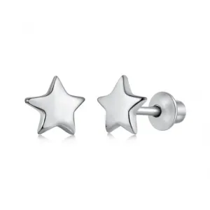 Sterling Silver Rhodium Plated Star Earrings ERLE007 Ania Haie Jewellery