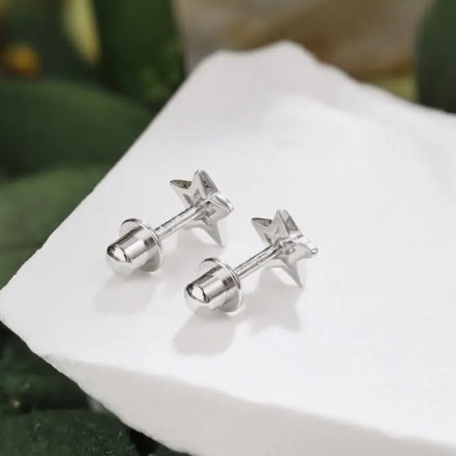 Sterling Silver Rhodium Plated Star Earrings ERLE007 Ania Haie Jewellery