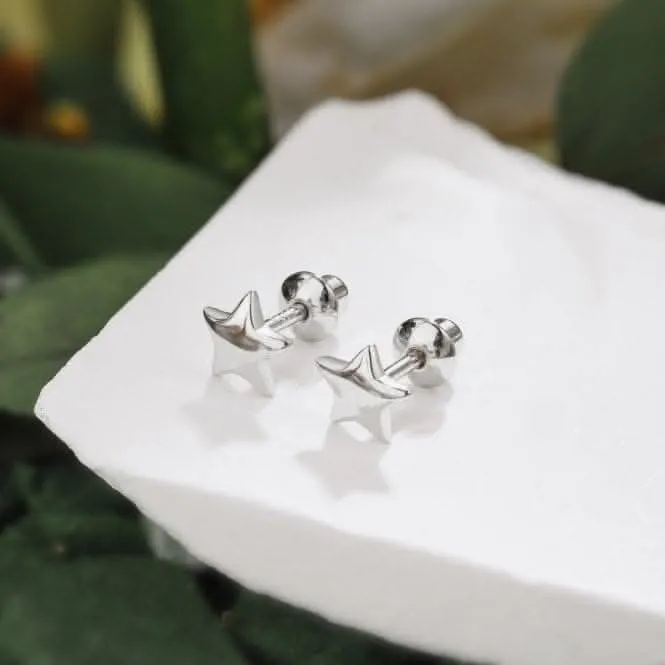 Sterling Silver Rhodium Plated Star Earrings ERLE007 Ania Haie Jewellery