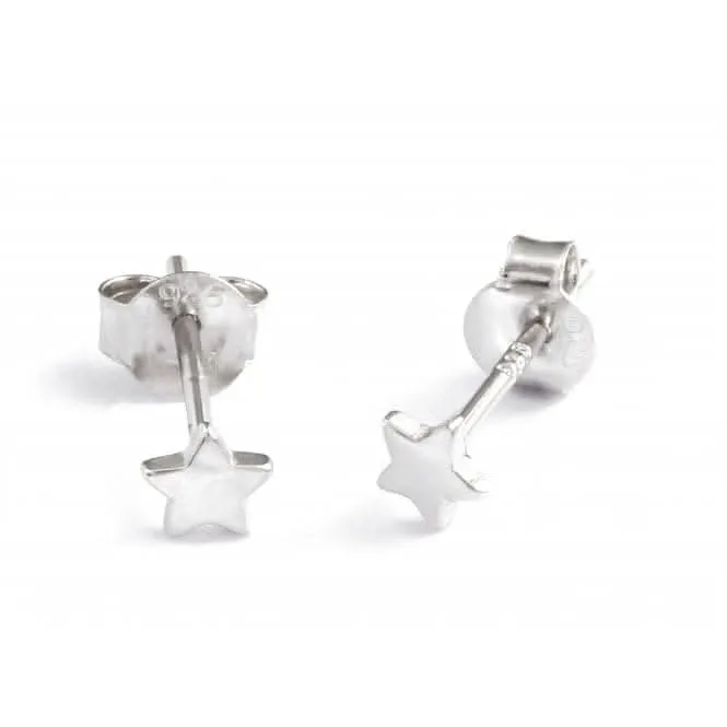 Sterling Silver Rhodium Plated Star Stud Earrings Ania Haie Jewellery