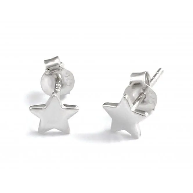Sterling Silver Rhodium Plated Star Stud Earrings Ania Haie Jewellery