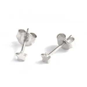 Sterling Silver Rhodium Plated Star Stud Earrings Ania Haie Jewellery