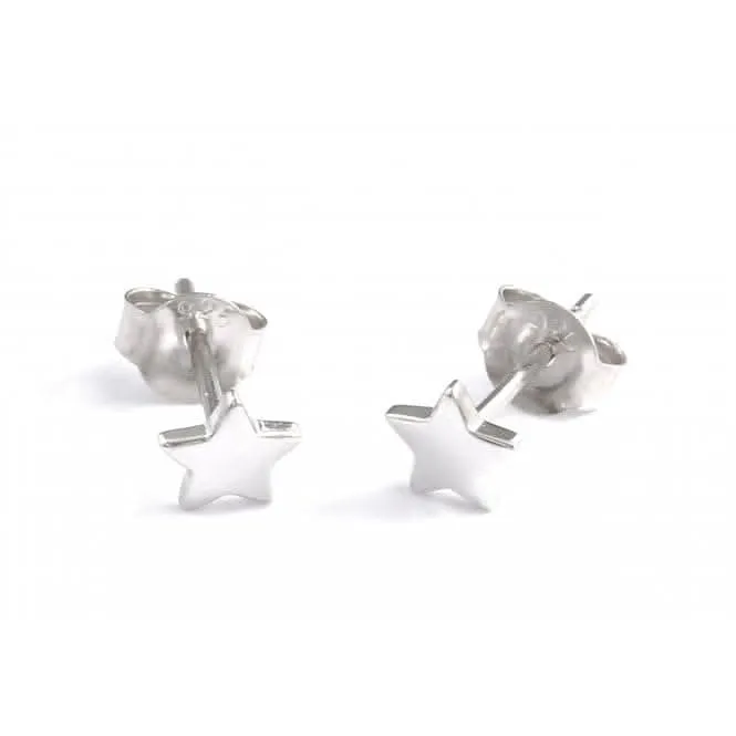 Sterling Silver Rhodium Plated Star Stud Earrings Ania Haie Jewellery