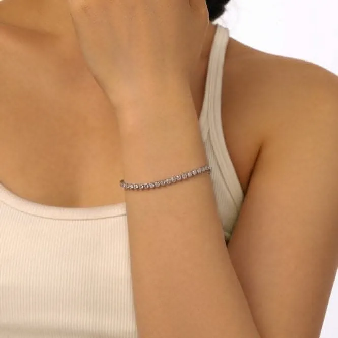Sterling Silver Rhodium Plated Zirconia Bracelet ERLB035 Ania Haie Jewellery