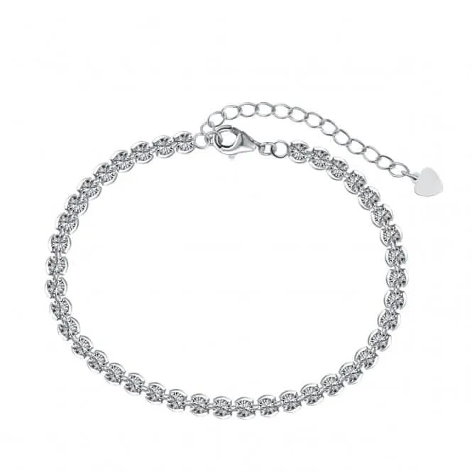 Sterling Silver Rhodium Plated Zirconia Bracelet ERLB035 Ania Haie Jewellery