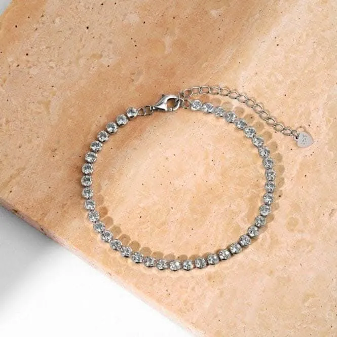 Sterling Silver Rhodium Plated Zirconia Bracelet ERLB035 Ania Haie Jewellery