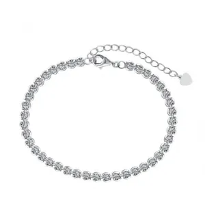 Sterling Silver Rhodium Plated Zirconia Bracelet ERLB035 Ania Haie Jewellery
