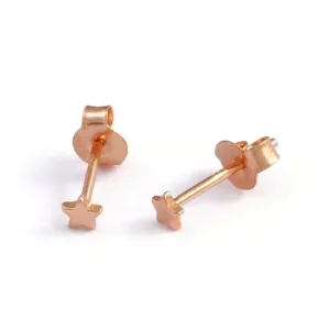 Sterling Silver Rose Gold Plated Star Stud Earrings Ania Haie Jewellery