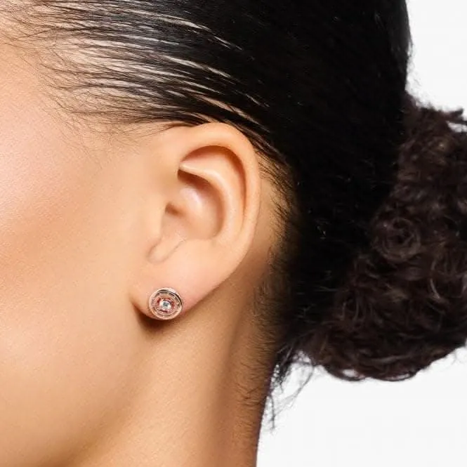 Sterling Silver Rose Gold Plated White Stones Ear Studs H2062-416-14 Thomas Sabo Earrings