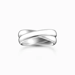 Sterling Silver Slim Duo Ring TR2490-001-21 Thomas Sabo Rings