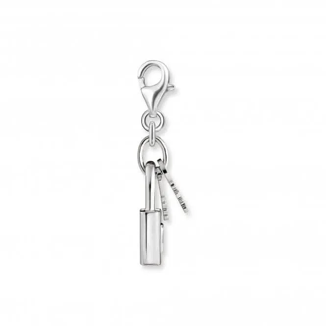 Sterling Silver White Padlock Charm Pendant 1875-051-14 Thomas Sabo Collectable Charms