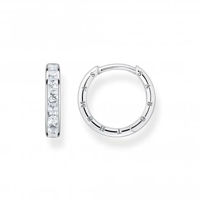 Sterling Silver White Pavé Stones Earrings CR668-051-14 Thomas Sabo Earrings