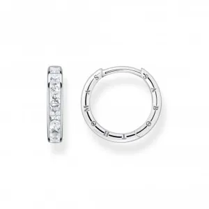 Sterling Silver White Pavé Stones Earrings CR668-051-14 Thomas Sabo Earrings