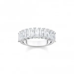 Sterling Silver White Pavé Stones Ring TR2366-051-14 Thomas Sabo Rings