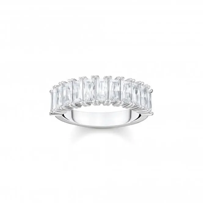 Sterling Silver White Pavé Stones Ring TR2366-051-14 Thomas Sabo Rings