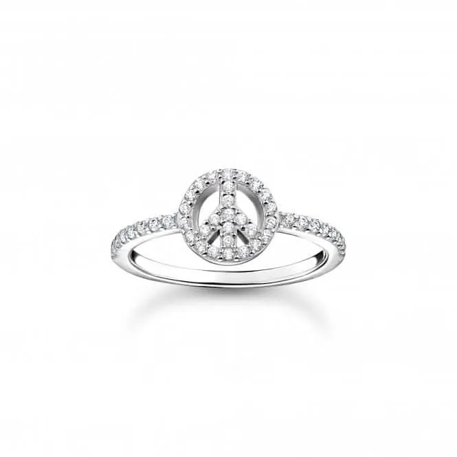 Sterling Silver White Peace Ring TR2373-051-14 Thomas Sabo Rings