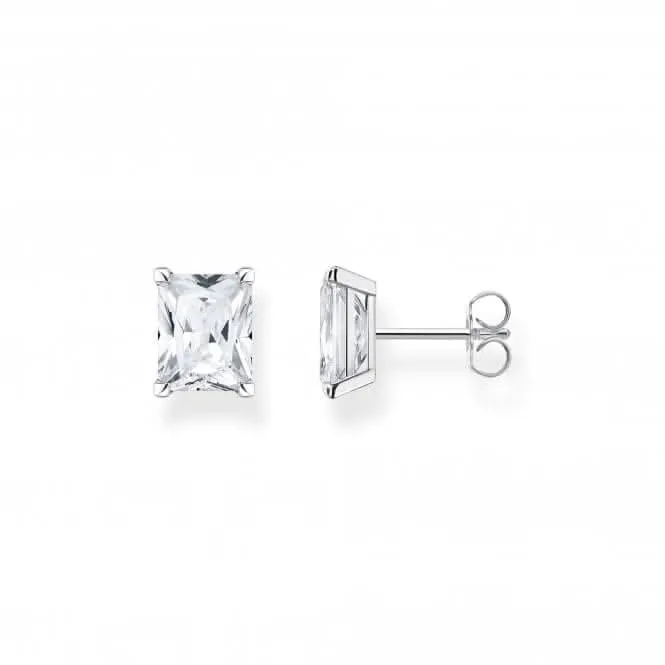 Sterling Silver White Stone Earrings H2201-051-14 Thomas Sabo Earrings