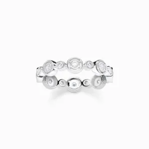 Sterling Silver White Stones Ring TR2256-051-14 Thomas Sabo Rings