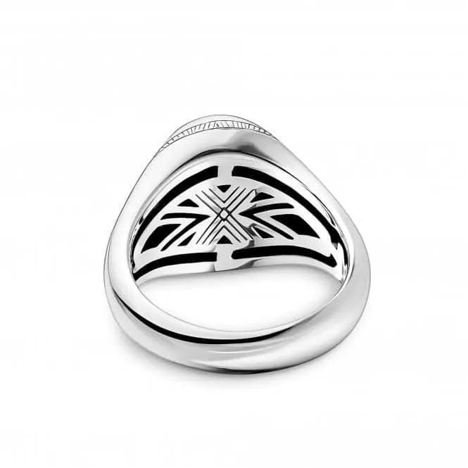 Sterling Silver Yellow Gold Coloured Signet Mens Ring TR2296-966-39 Thomas Sabo Rings