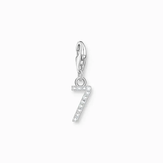 Sterling Silver Zirconia Number 7 Charm 2131-051-21 Thomas Sabo Collectable Charms