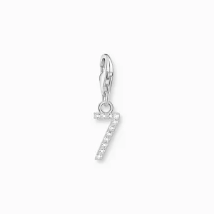 Sterling Silver Zirconia Number 7 Charm 2131-051-21 Thomas Sabo Collectable Charms