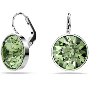 Swarovski Jewellery Bella Green Round Silver Drop Earrings