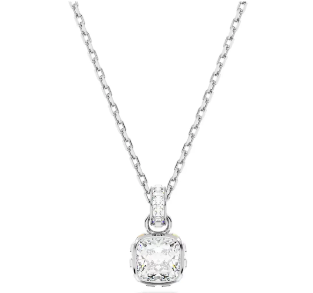 Swarovski Jewellery Birthstone April White Square - Necklace & Earrings