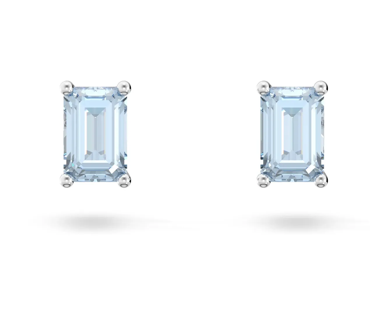 Swarovski Jewellery Chroma Cushion Blue Silver Stud Earrings