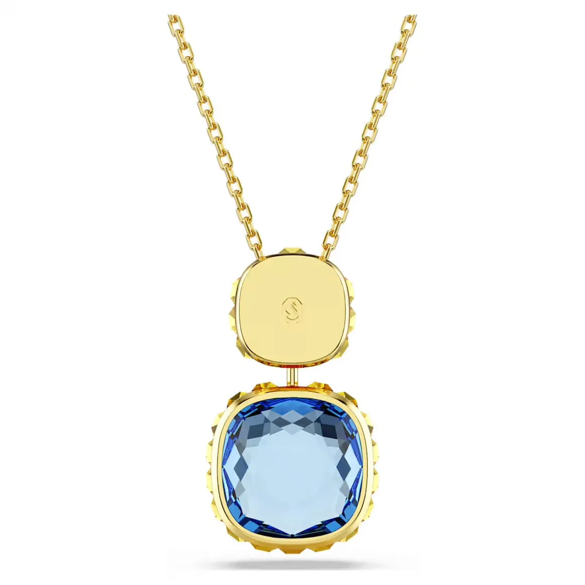Swarovski Jewellery Chroma Multicoloured Cusion Cut Gold Pendant