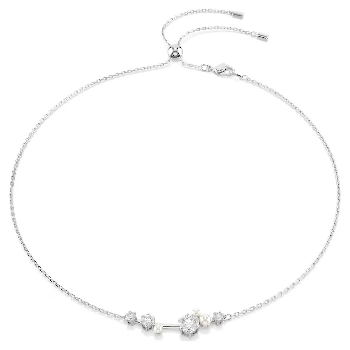 Swarovski Jewellery Constella Pearl & Round Cuts Silver Necklace
