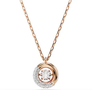 Swarovski Jewellery Dextera Round Cut White, Rosegold Tone Pendant