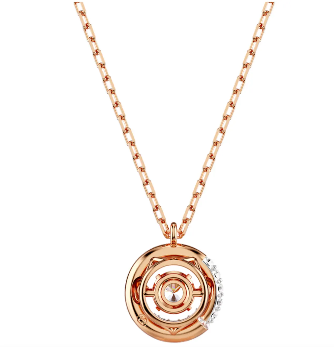 Swarovski Jewellery Dextera Round Cut White, Rosegold Tone Pendant