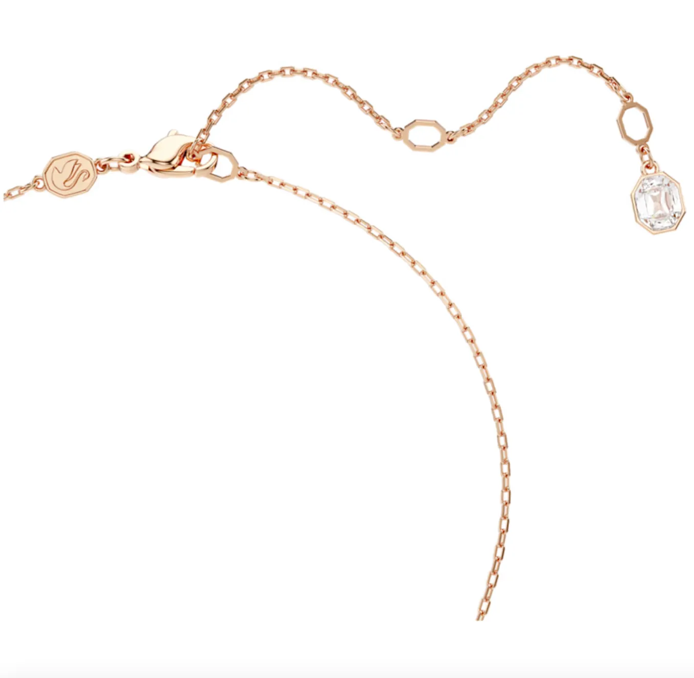 Swarovski Jewellery Dextera Round Cut White, Rosegold Tone Pendant