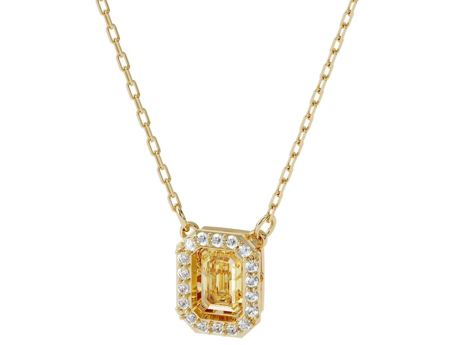 Swarovski Jewellery Gold Millenia Yellow Octagon Necklace & Bangle