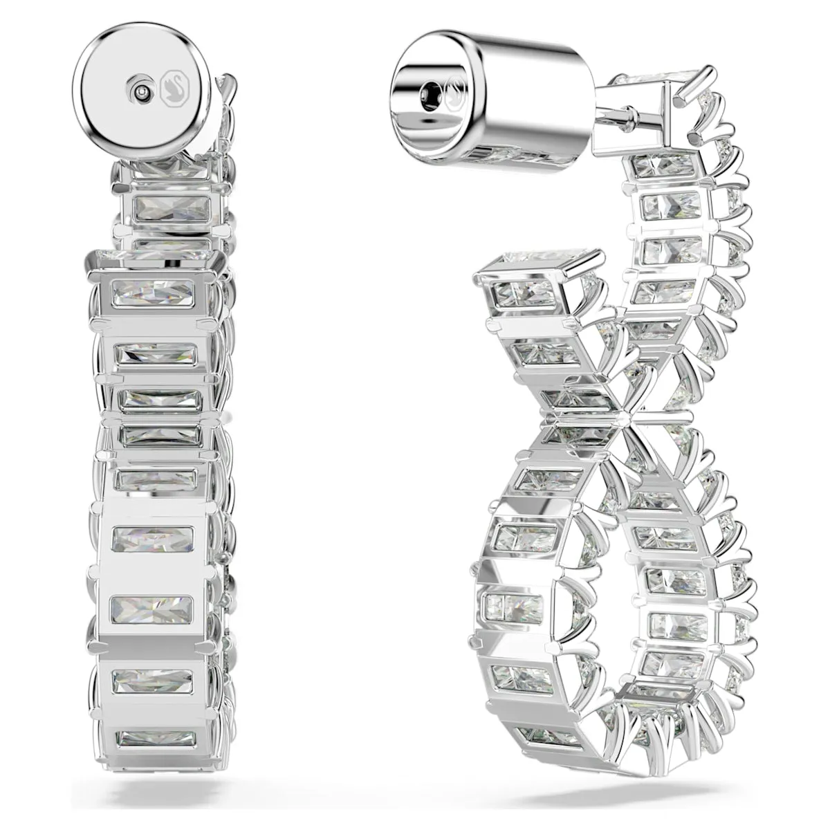 Swarovski Jewellery Hyperbola Silver Infinity Hoop Earrings