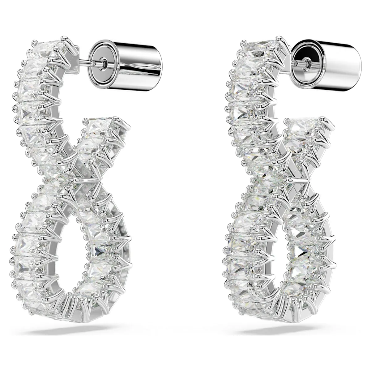 Swarovski Jewellery Hyperbola Silver Infinity Hoop Earrings