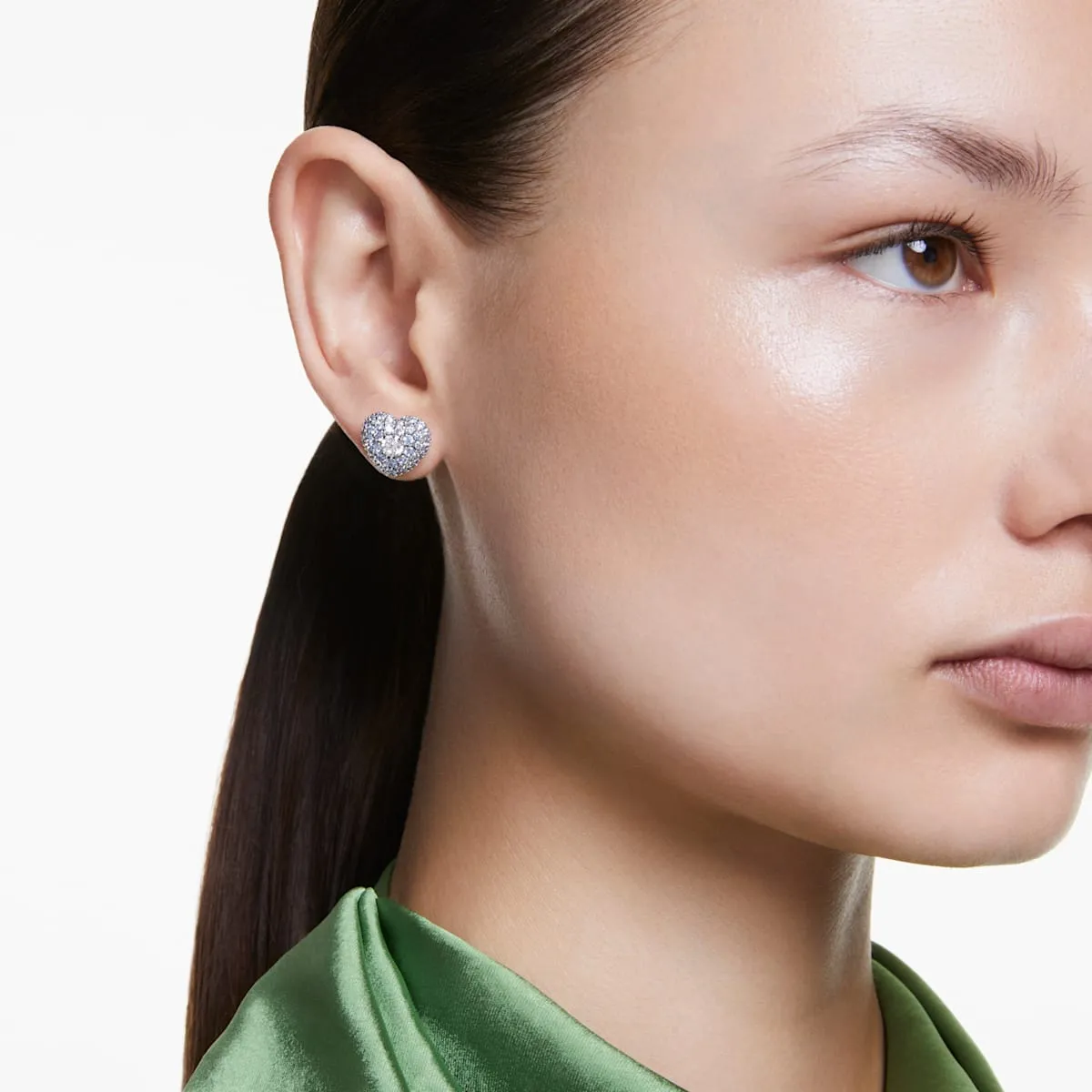 Swarovski Jewellery Hyperbola Stud Heart Earrings