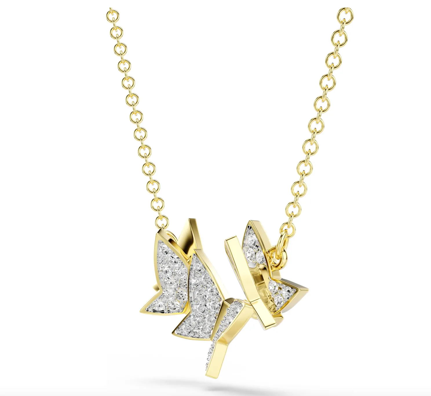 Swarovski Jewellery Idyllia Lilia: White Butterfly Gold Necklace