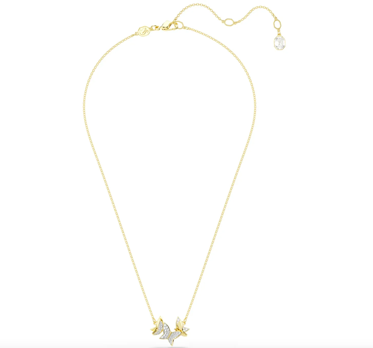 Swarovski Jewellery Idyllia Lilia: White Butterfly Gold Necklace