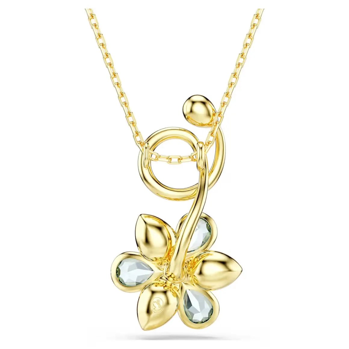 Swarovski Jewellery Idyllic Multicoloured Flower Mixed Cuts Gold Drop Necklace