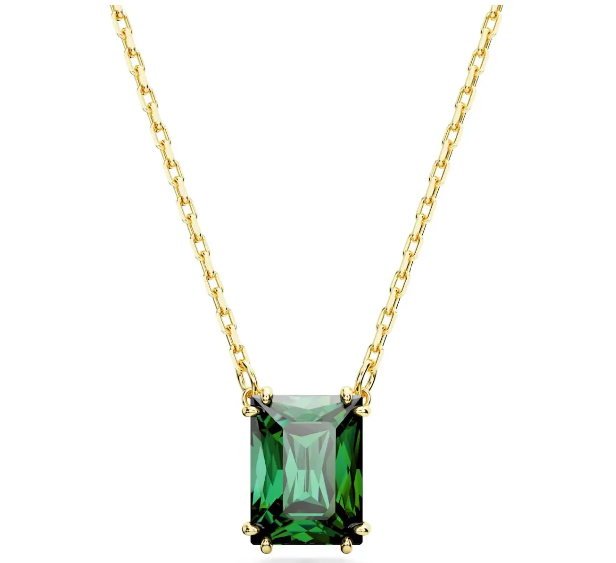 Swarovski Jewellery Matrix Green Gold Necklace