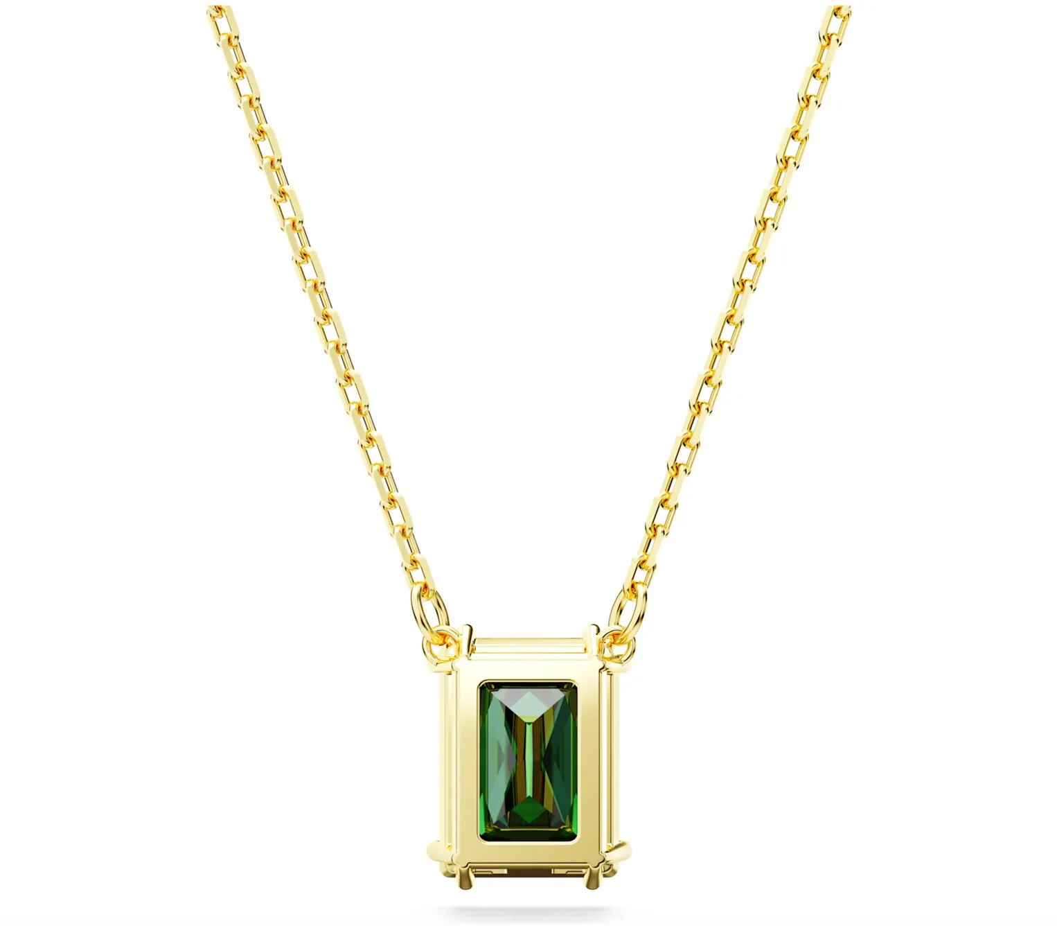 Swarovski Jewellery Matrix Green Gold Necklace
