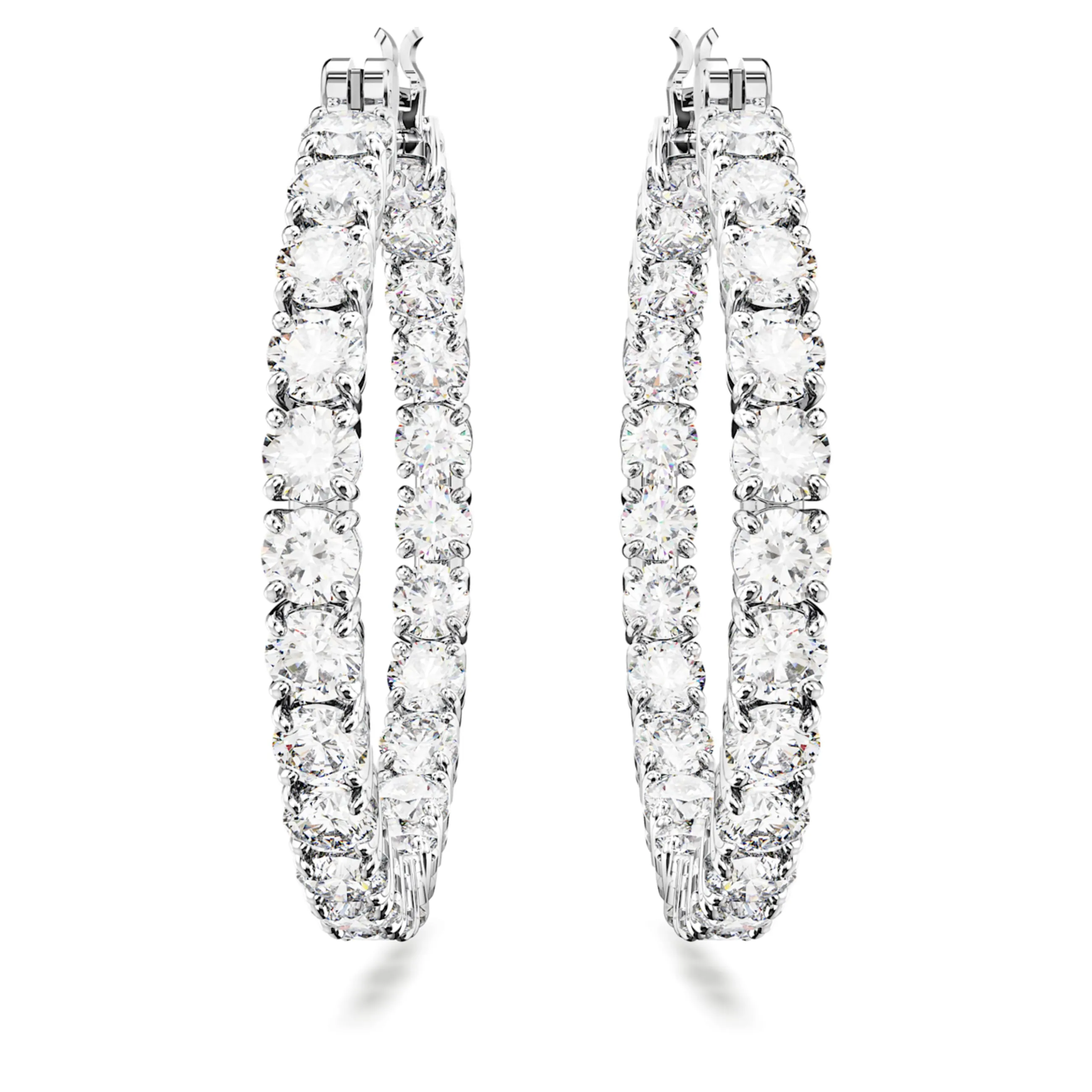 Swarovski Jewellery Matrix hoop earrings (White)
