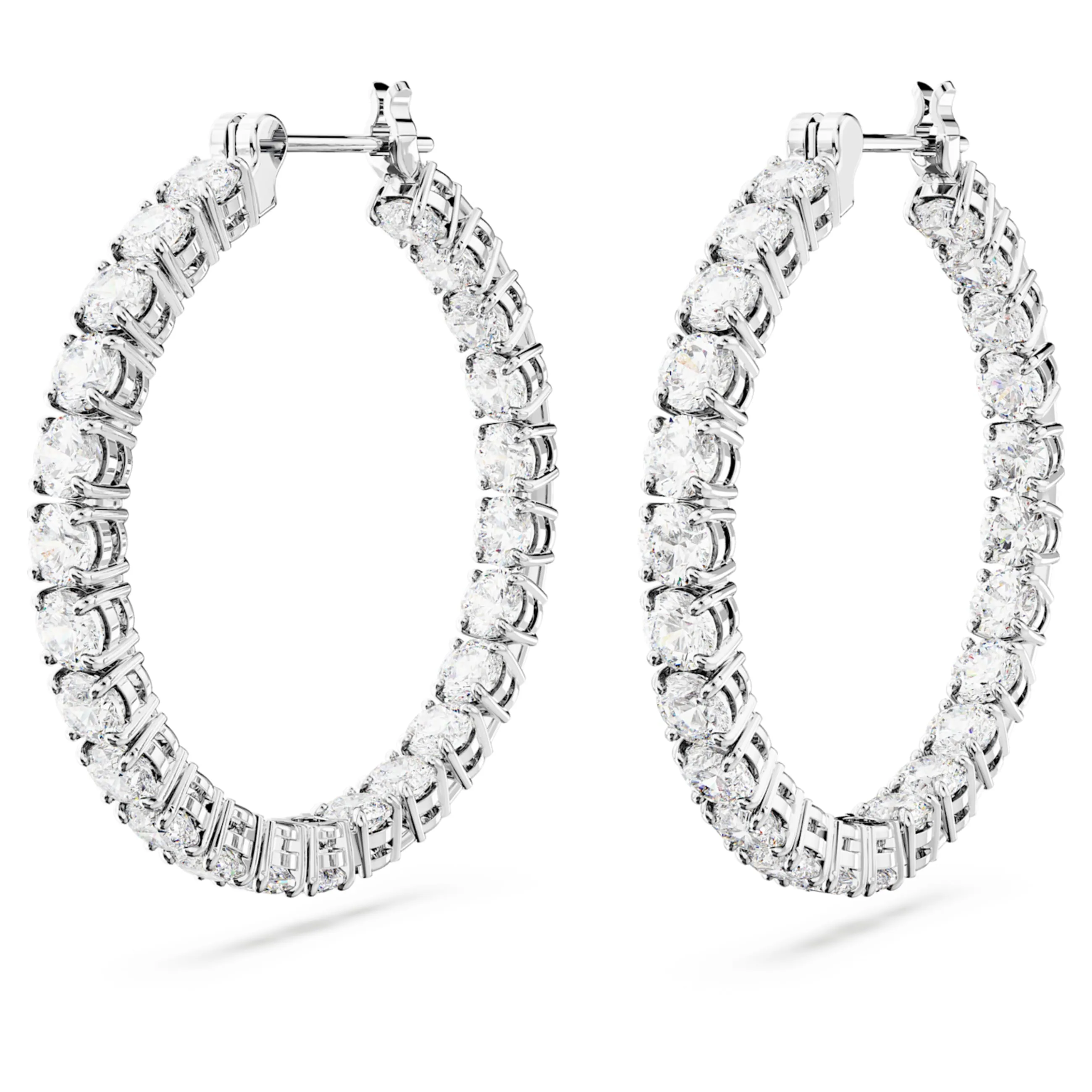 Swarovski Jewellery Matrix hoop earrings (White)