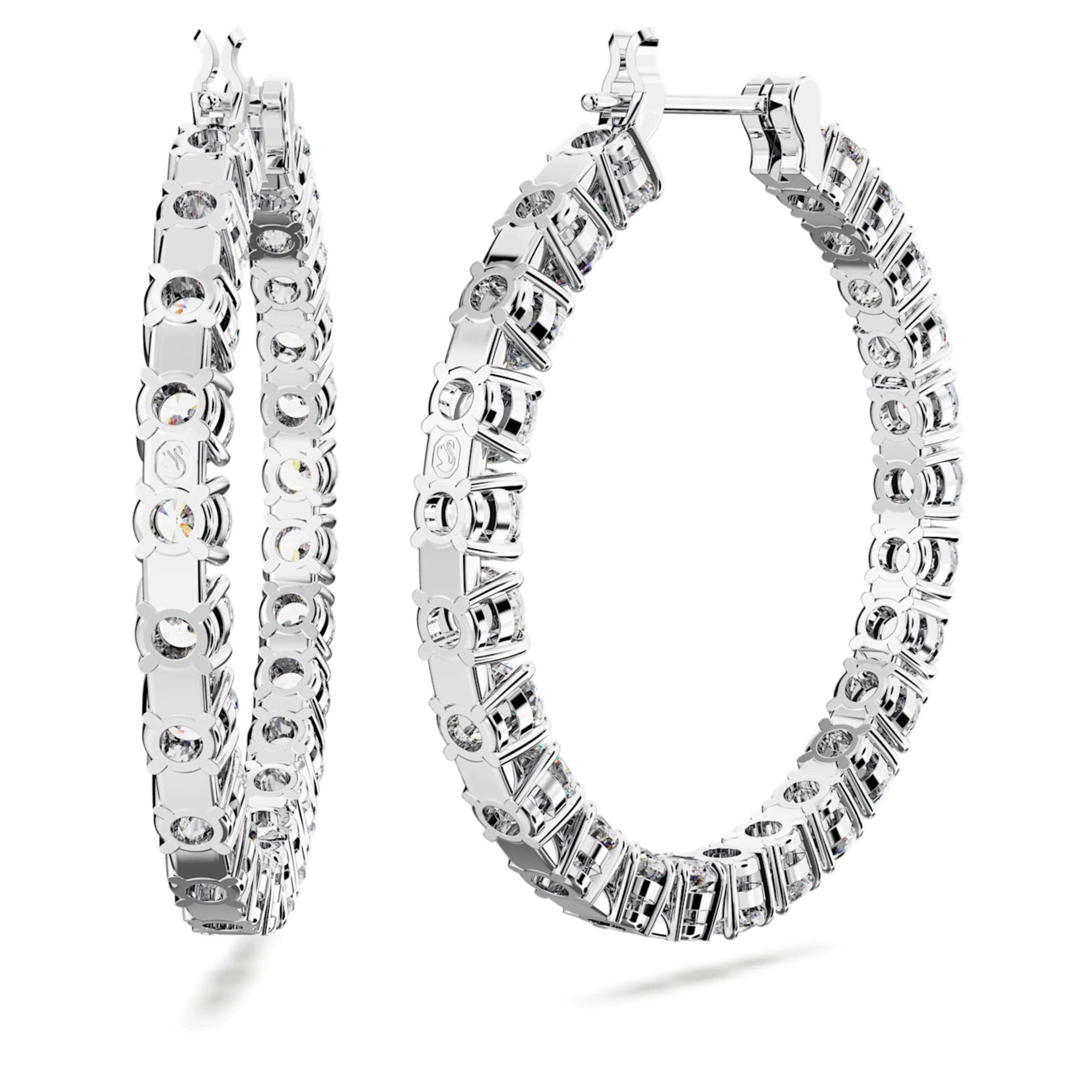 Swarovski Jewellery Matrix hoop earrings (White)