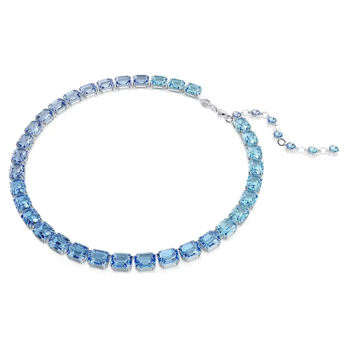 Swarovski Jewellery Millenia Blue Octagon Cut Tennis Necklace