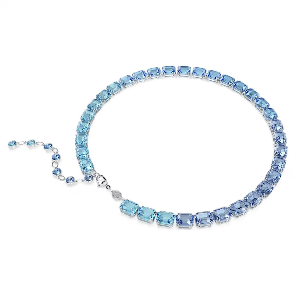 Swarovski Jewellery Millenia Blue Octagon Cut Tennis Necklace