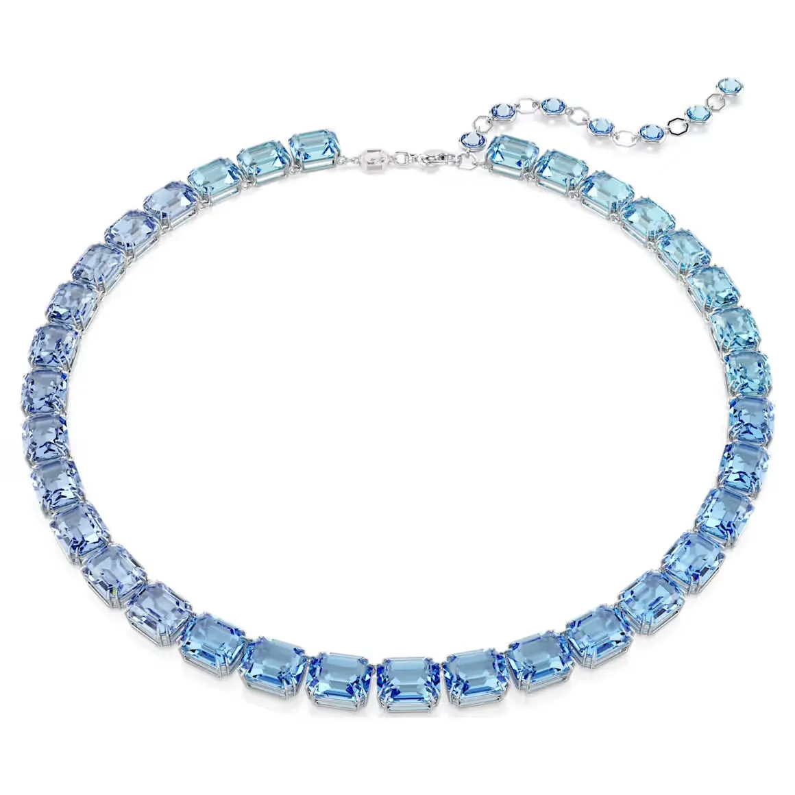 Swarovski Jewellery Millenia Blue Octagon Cut Tennis Necklace