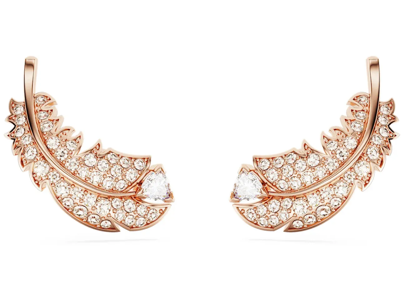 Swarovski Jewellery Nice Feather Rosegold Earring