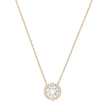Swarovski Jewellery Sparkling Dance Round Necklace in Rosegold
